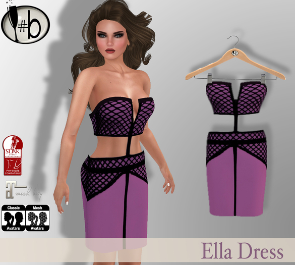 #b Ella Bodacious Purple Dress