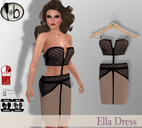 #b Ella Warm Taupe Dress