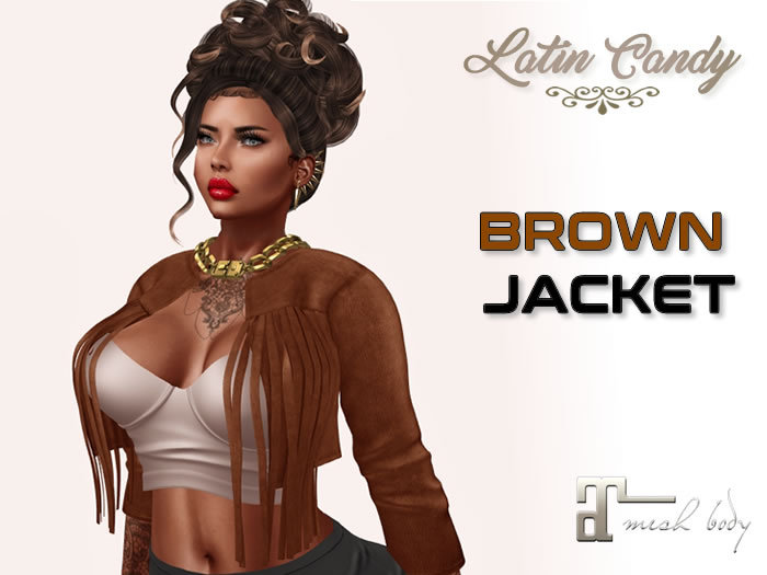 TLC Jacket con flequillo   BROWN  - Maitreya