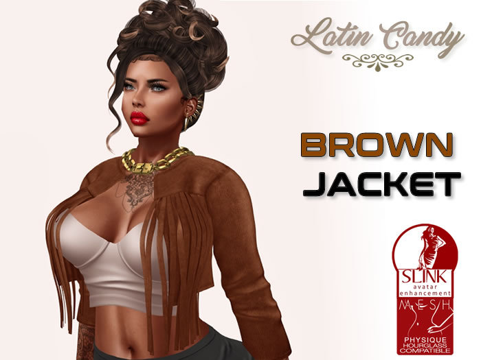 TLC Jacket con flequillo BROWN - Hourglass