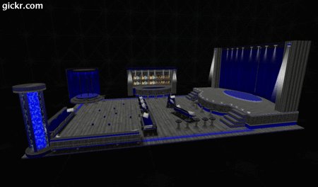 3D Lighting Ballroom [Blue2 Set] - Dance Club