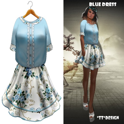 *TT* Short Sleeves Dress aqua