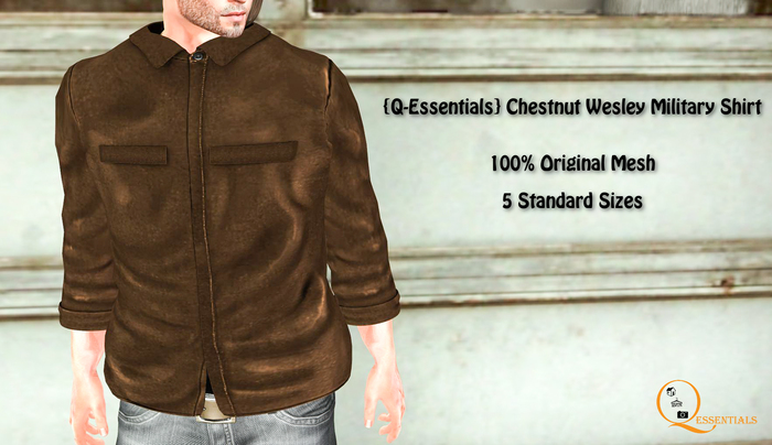 {Q-Essentials} Wesley Chestnut Military Shirt
