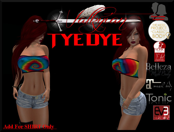 ~Valkyrian~ Tyedye- TUBE TOP  (BOXED)