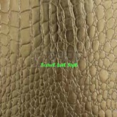 Texture Leather Fabric Crocodile Gold