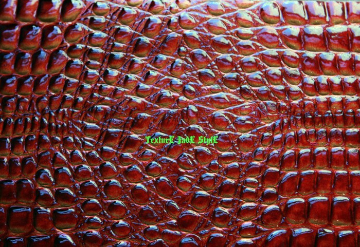 Texture Leather Fabric Crocodile Red