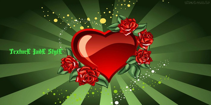 Texture Wall Heart Image Red/Green