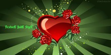 Texture Wall Heart Image Red/Green