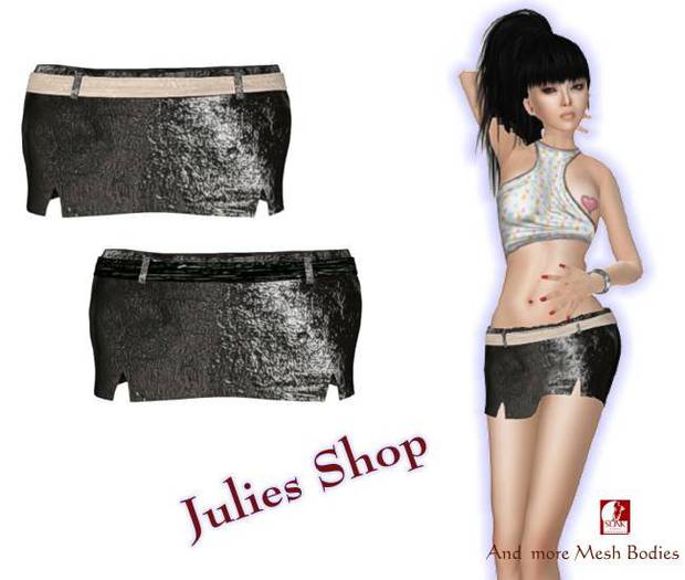 Knautschlack Rock Schlitz Vinyl Skirt slit BOX