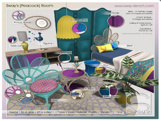 Sway's [Peacock] Table . cobalt