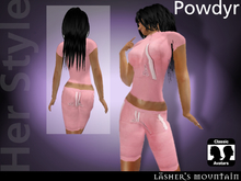 POWDYR Pink Capri Style JOGGER Shorts Outfit