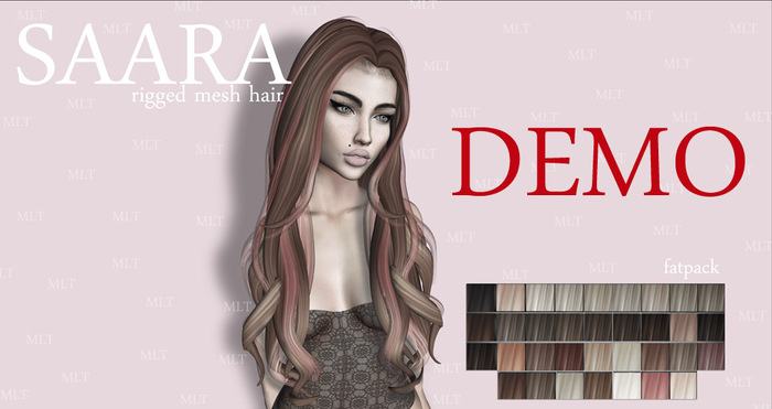::# MLT DEMO SAARA mesh hair - FATPACK
