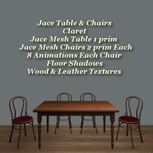 Jace Table & Chairs Claret