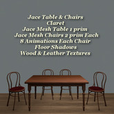 Jace Table & Chairs Claret