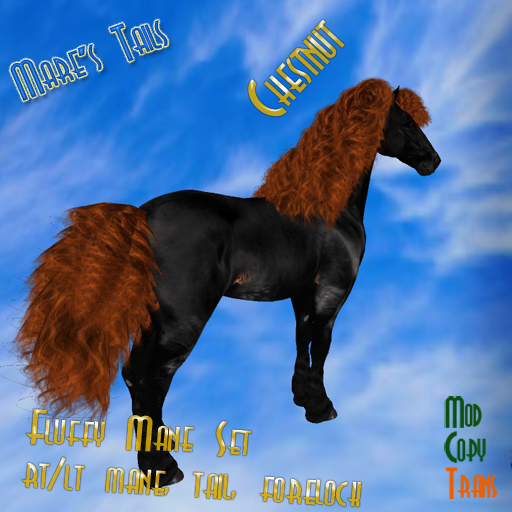 MT -  RealHorse Friesian Fluffy Hair Set (Boxed) Chestnut