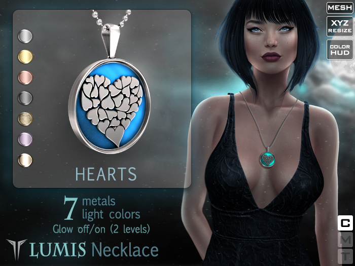 **RE** Lumis Hearts Necklace *MESH* (**LUX** Collection)