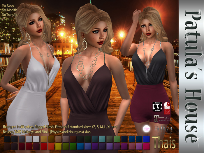 * Patulas House Basic colors Thais Romper.
