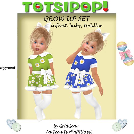 TOTSIPOP! Sunflower Dress Set of THree