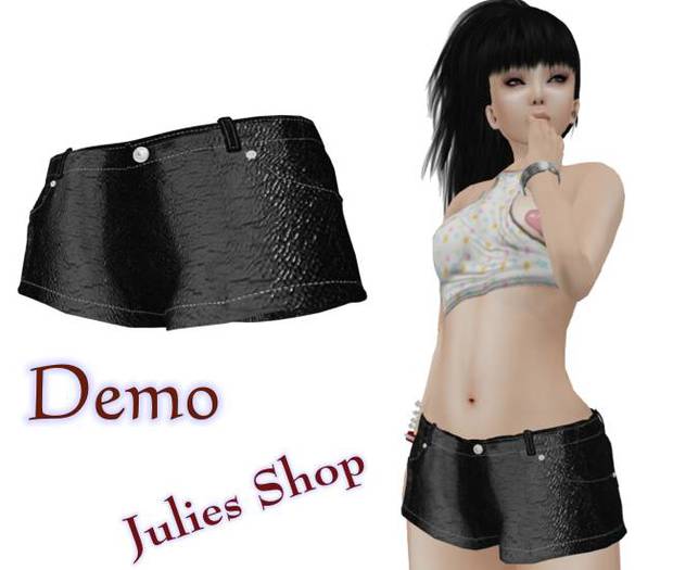 Vinyl Short Knautschlack Hotpants BOX  DEMO
