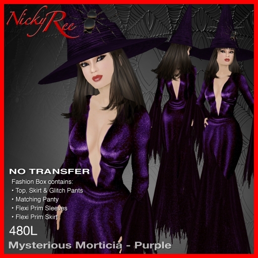 Nicky Ree Gowns - Mysterious Morticia Purple
