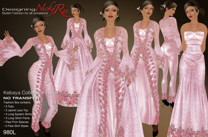 Kebaya Gown - Rose