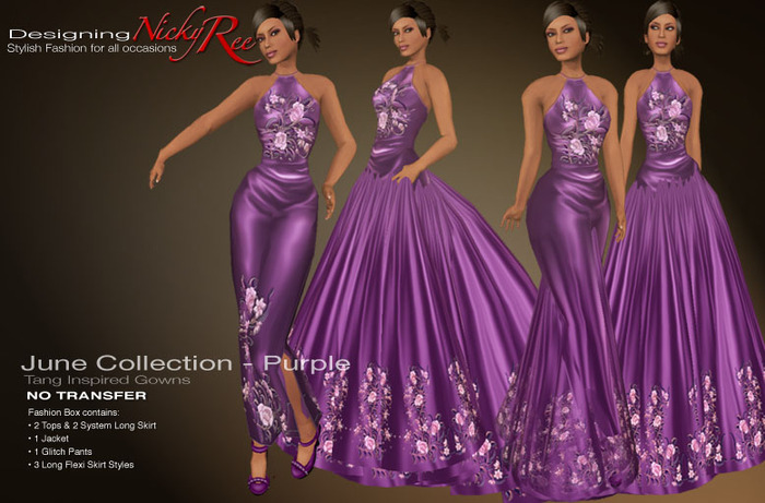 Nicky Ree Gowns - June Combo Collection - Purple