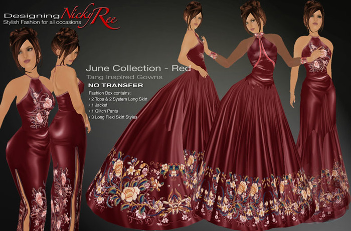 Nicky Ree Gowns - June Combo Collection - Red