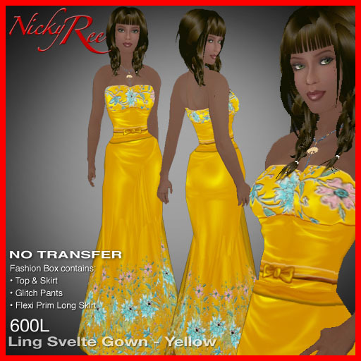 Nicky Ree Gowns - Ling Svelte Gown - Yellow