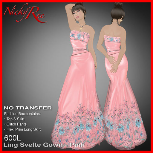 Nicky Ree Gowns - Ling Svelte Gown - Pink