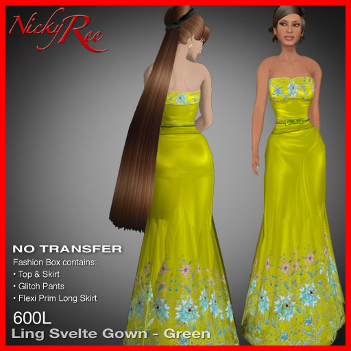 Nicky Ree Gowns - Ling Svelte Gown - Green