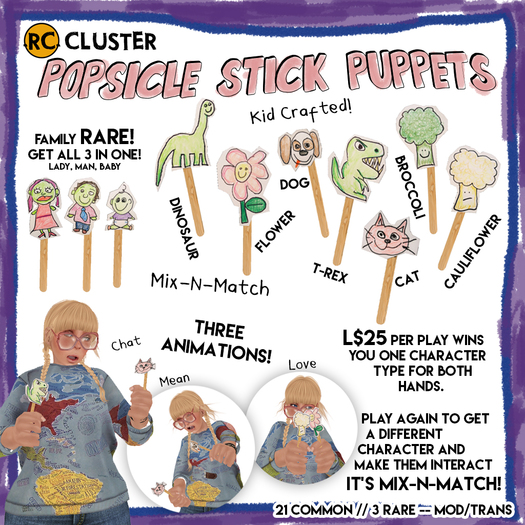 -RC- Popsicle Puppet - Cauliflower - Love