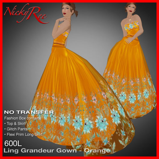 Nicky Ree Gowns - Ling Grandeur - Orange