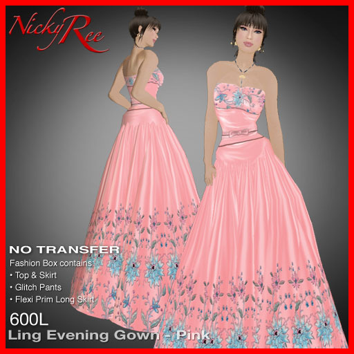 Nicky Ree Gowns - Ling Evening Gown - Pink