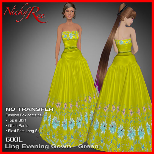 Nicky Ree Gowns - Ling Evening Gown - Green