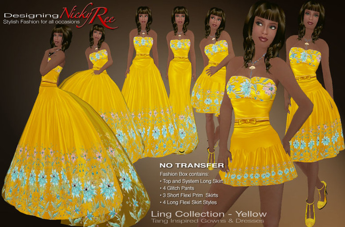 Nicky Ree Gowns - Ling Combo Collection - Yellow