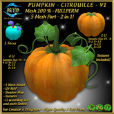 PUMPKIN - CITROUILLE - V1 - MESH - FULLPERM