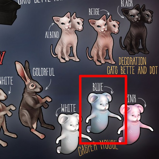 Pet Cemetery.Casper Mouse - Blue