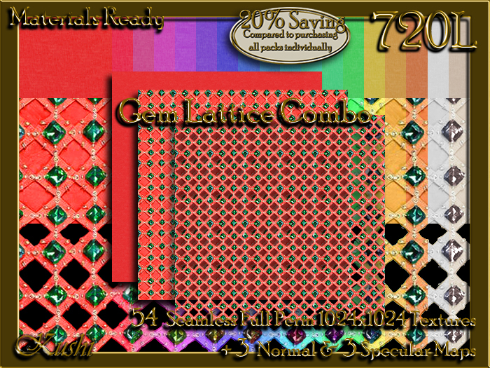 !Kushi! GemLatticeCOMBO Textures -WEAR TO UNPACK