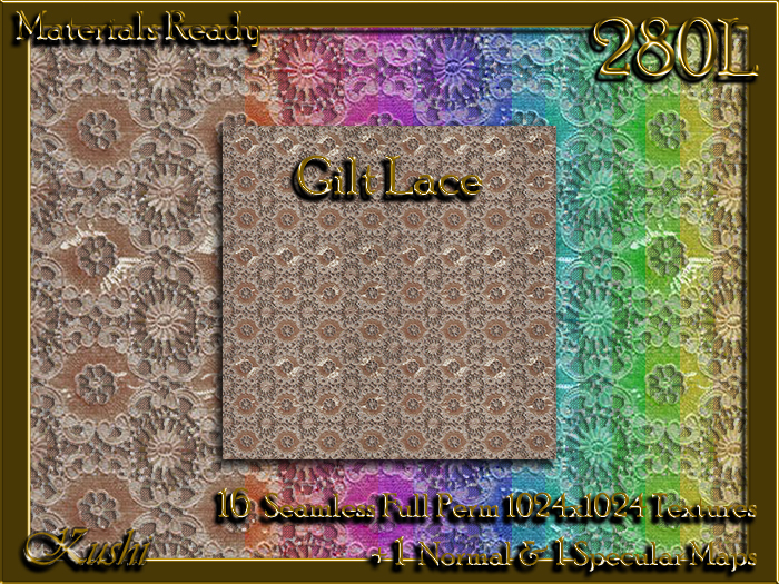 Gilt Lace Fabric Seamless Textures 