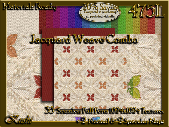 Jacquard Weave Combo Fabric Seamless Textures