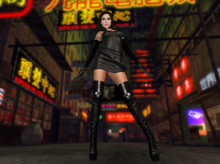 Female Twin Pistol Pose #2