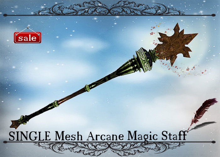 SINGLE Mesh Arcane Magic Staff v. 15
