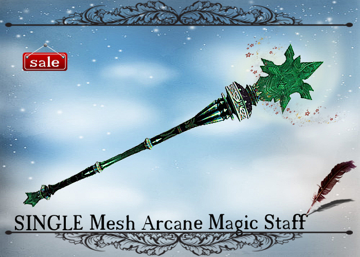 SINGLE Mesh Arcane Magic Staff v. 13