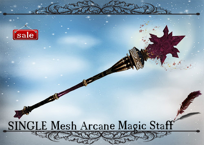 SINGLE Mesh Arcane Magic Staff v. 14