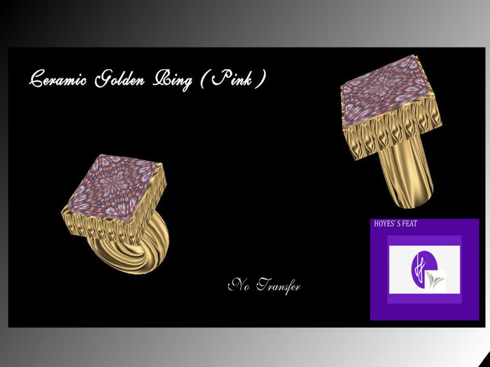 CERAMIC GOLDEN RING PINK # 1.6 No transfer Vendor MP