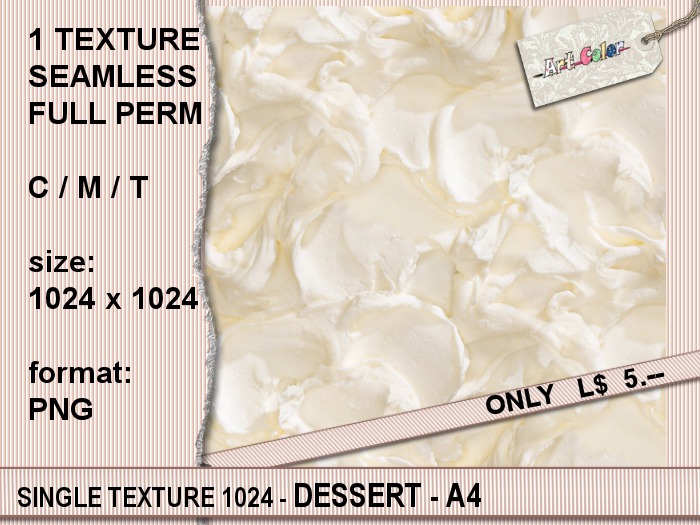 SINGLE TEXTURE 1024 - DESSERT - A4