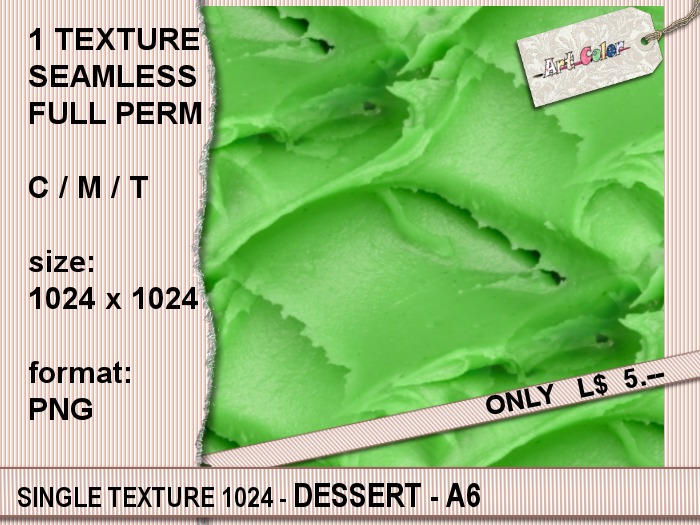 SINGLE TEXTURE 1024 - DESSERT - A6