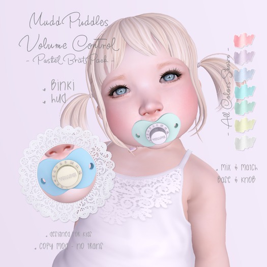 MuddPuddles: Volume Control Binki - Pastel BratPack (add HUD)