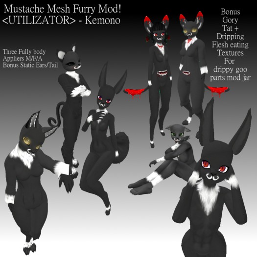 .:TM3:. Mustache Mesh Furry Mod - <UTILIZATOR> - Kemono 