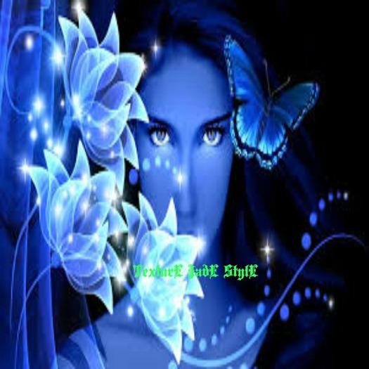 Texture Wall Flower Woman Image Blue